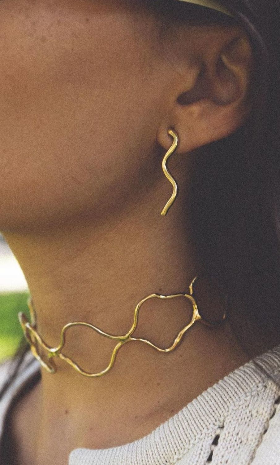 Aros Snake Dorado