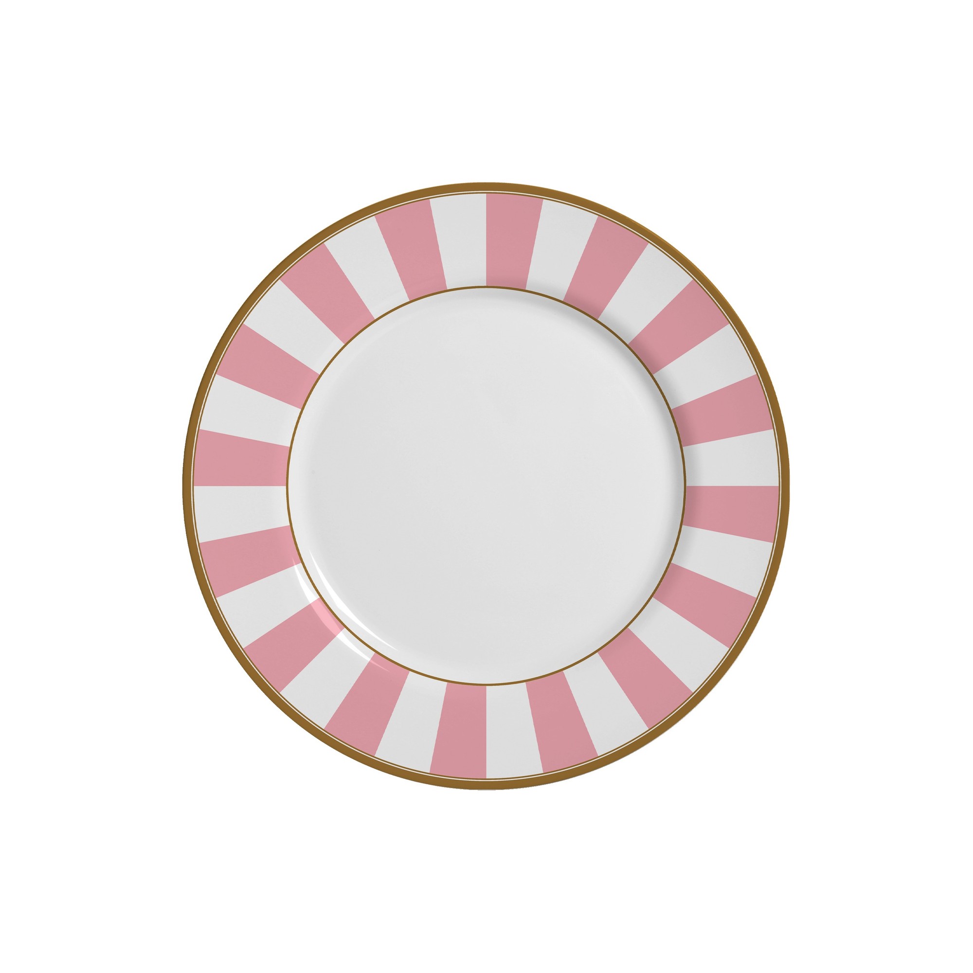 SET PLATOS DE POSTRE STRIPE ROSA