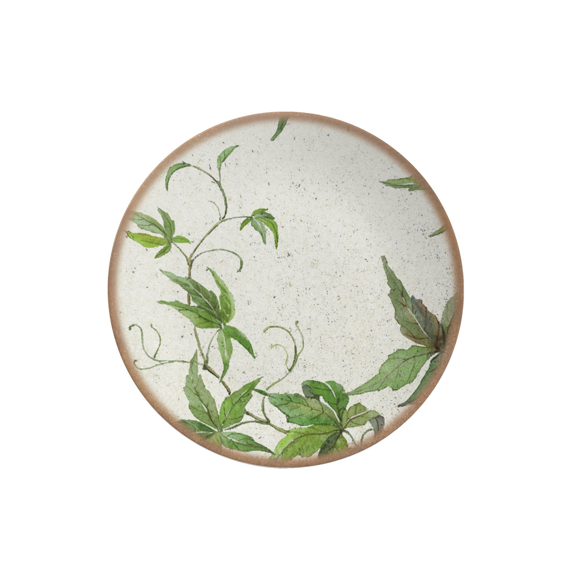 SET X6 PLATOS DE POSTRE TROPICAL LEAVES