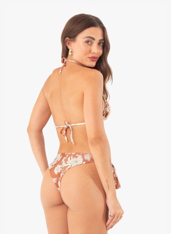 Bikini Floral Triángulo rosado s