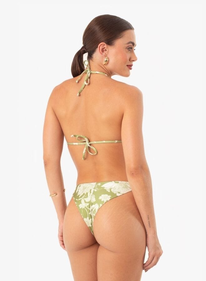 Bikini Floral Triángulo verde s