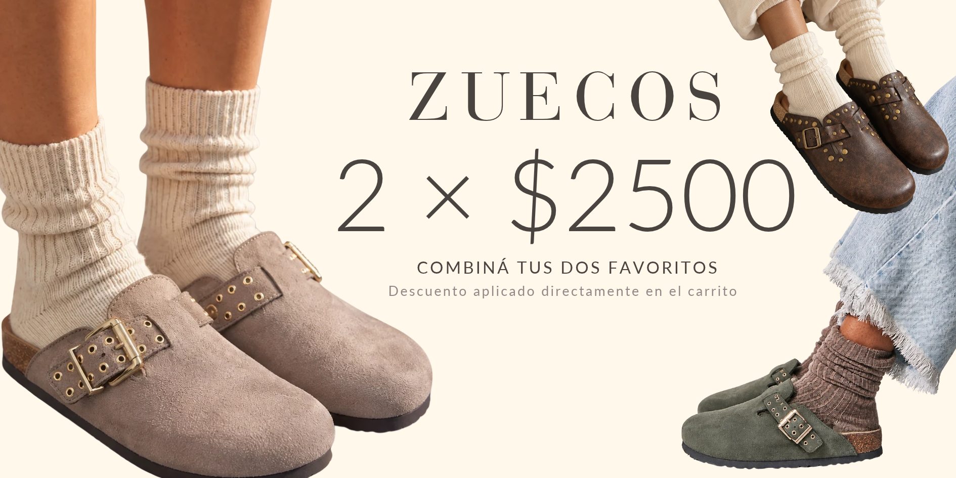 zuecos 2x2500