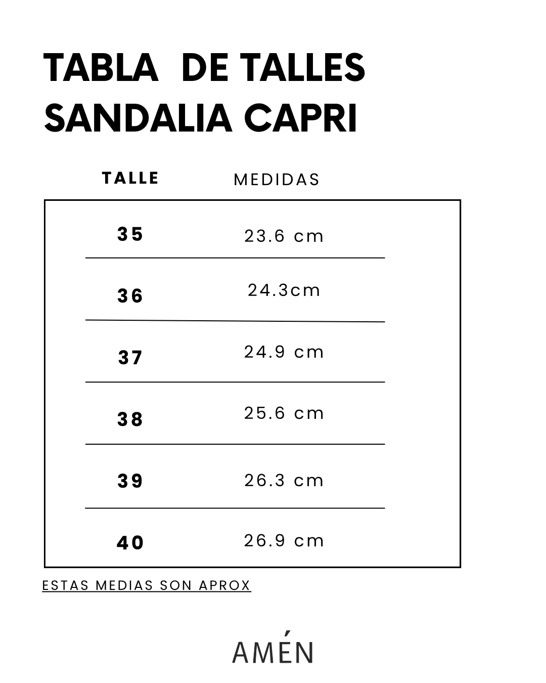 Guía de talles