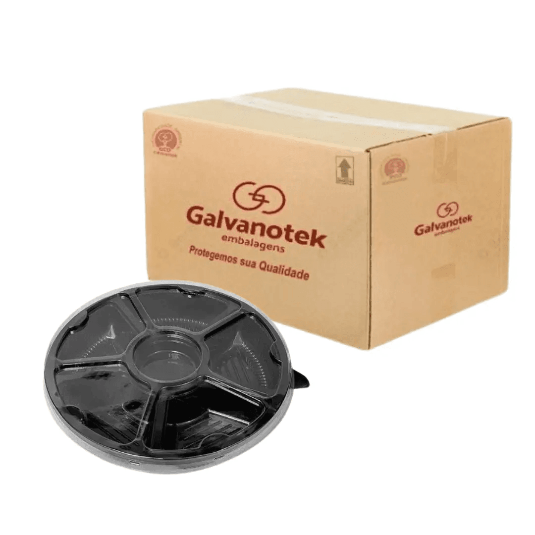 Round Packaging with 6 Compartments