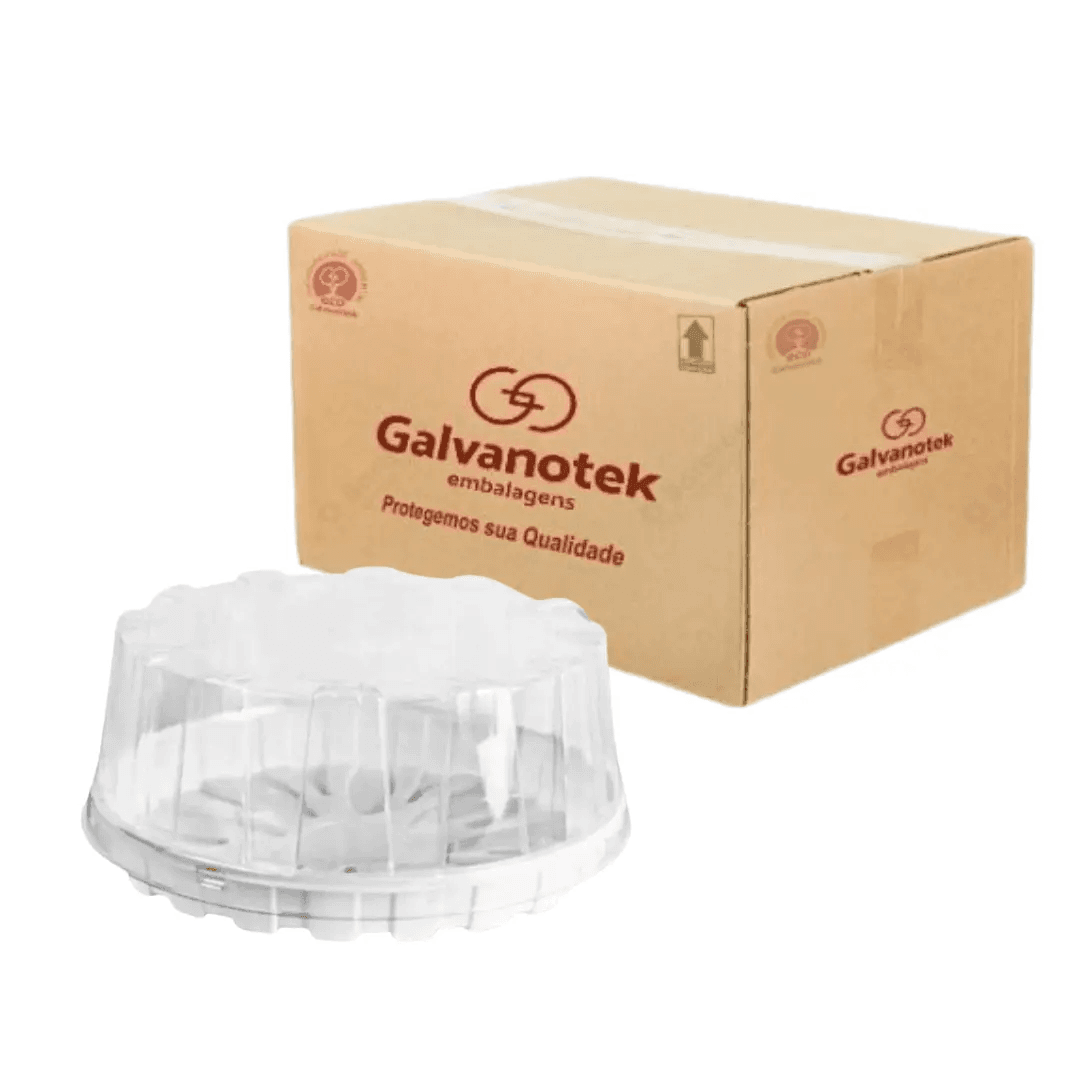 High-lid round cake container 27cm x 10cm