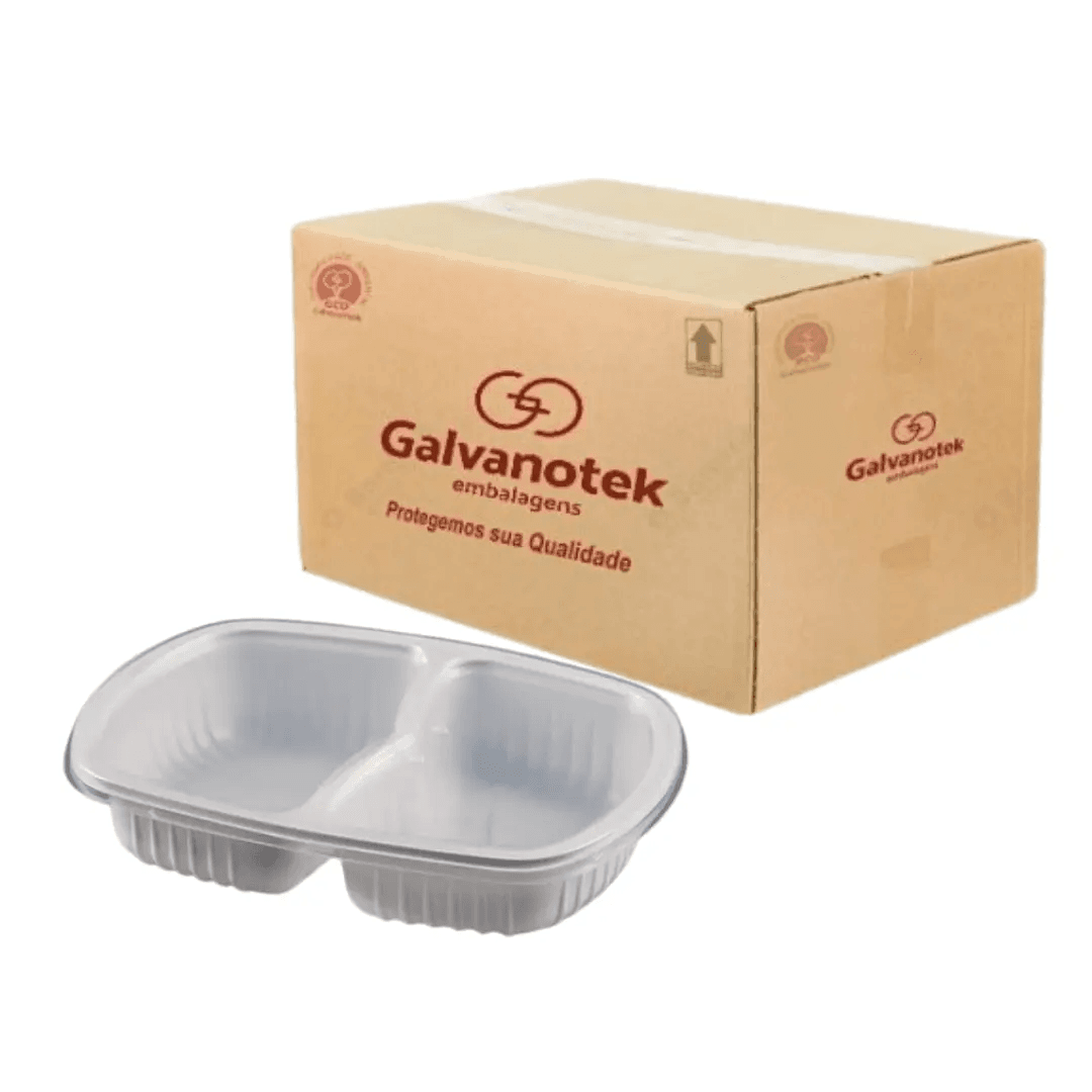 Container with two divisions