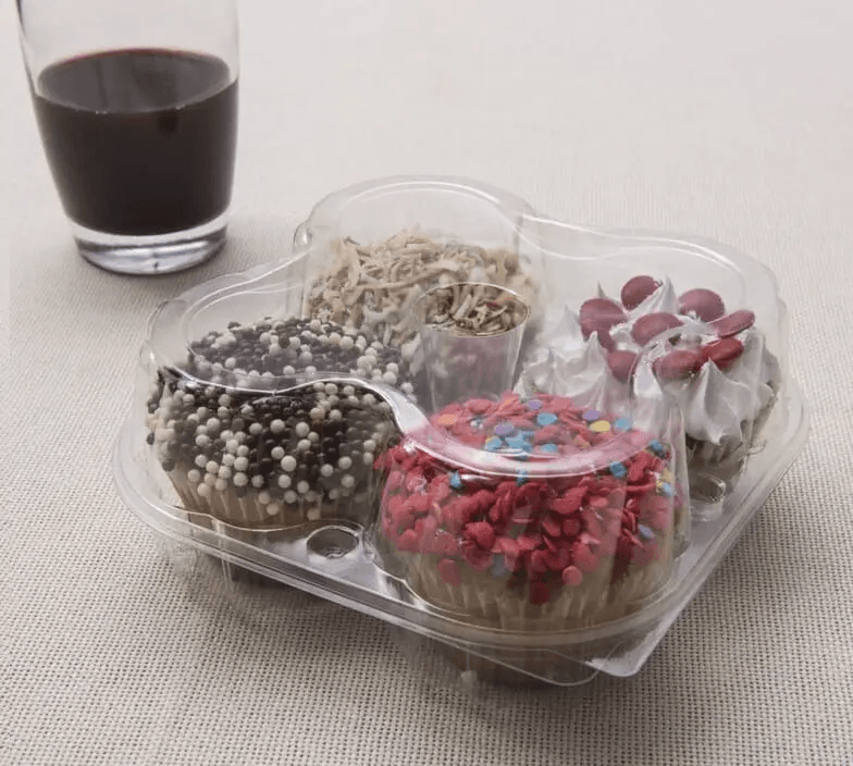 Container for four Cupcakes