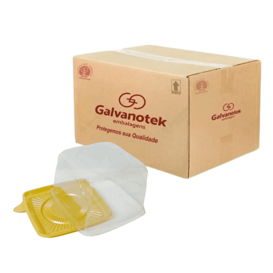 Small Square Cake Container with High Lid