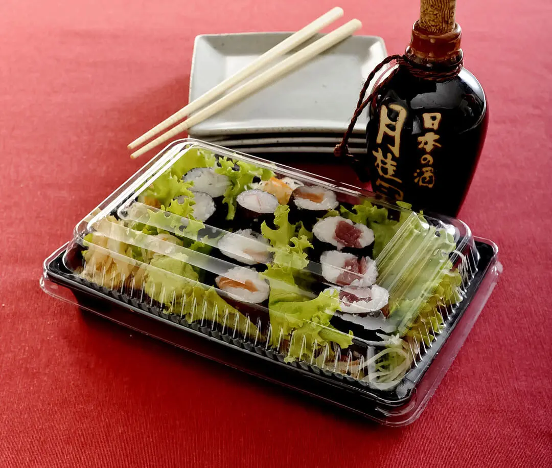Oriental Rectangular Container with Black Base