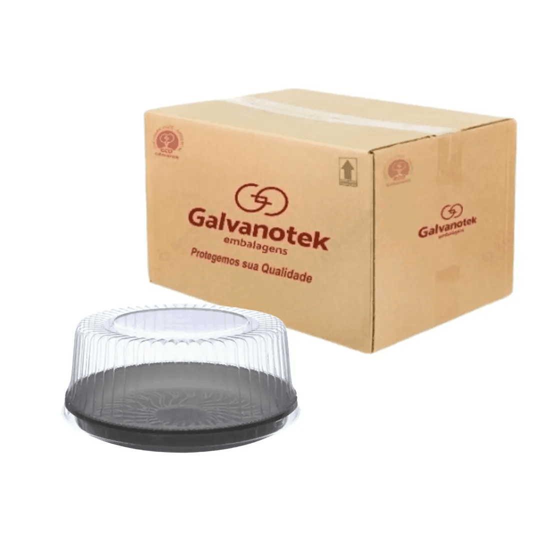 Small Tall Cake Container, Black Base