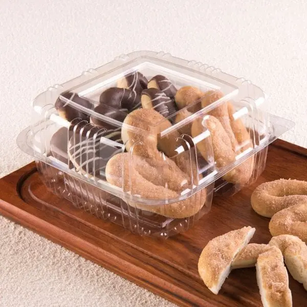 Square Container with Hinged Lid