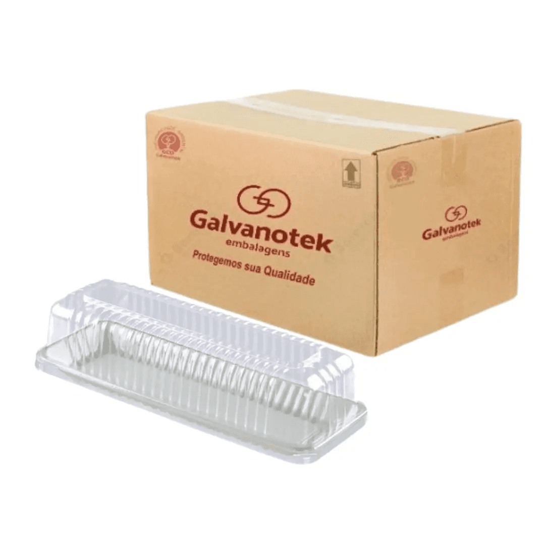 Rectangular Cake Container with High Dome, 31cm x 12cm