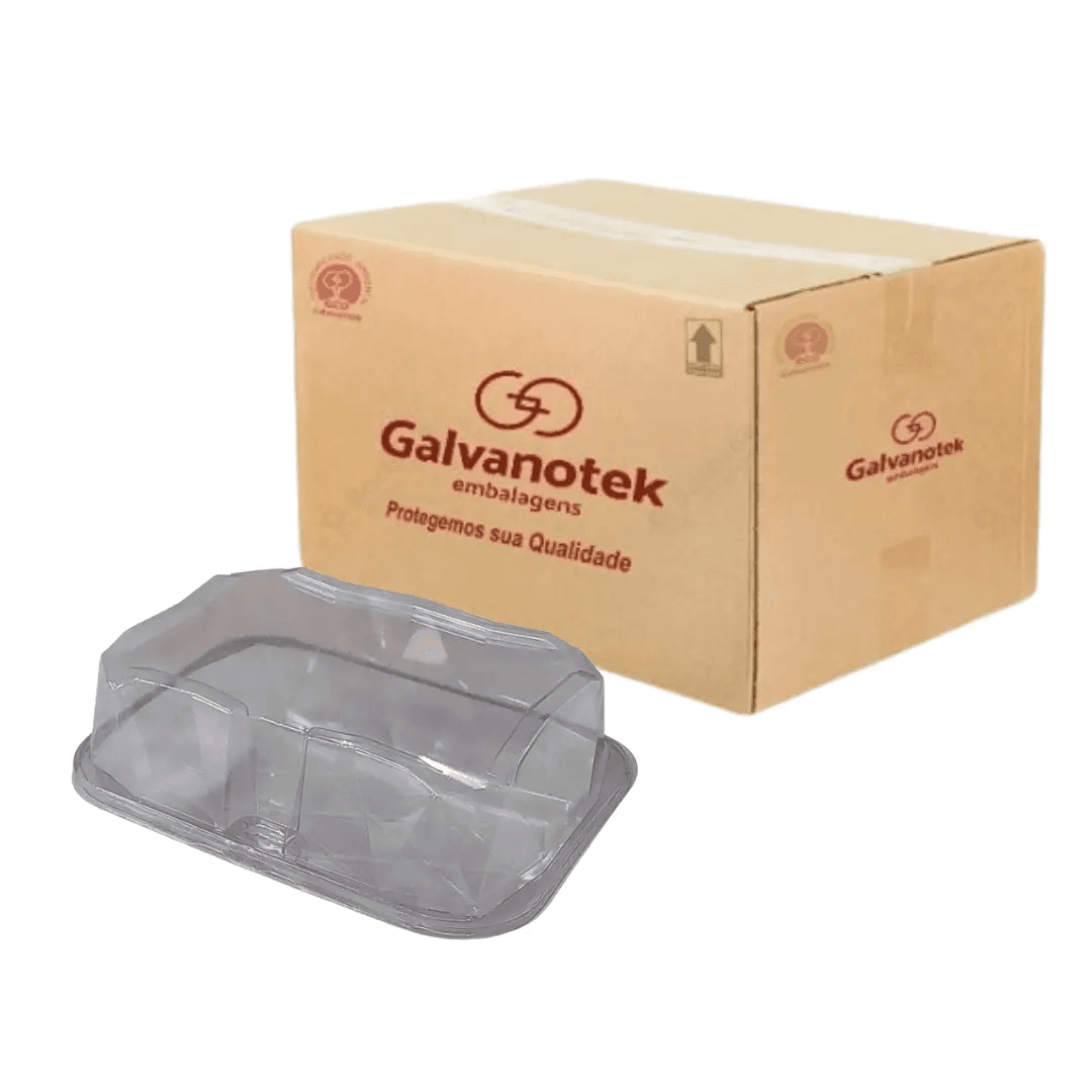 Rectangular Jar with Hinged Dome Lid