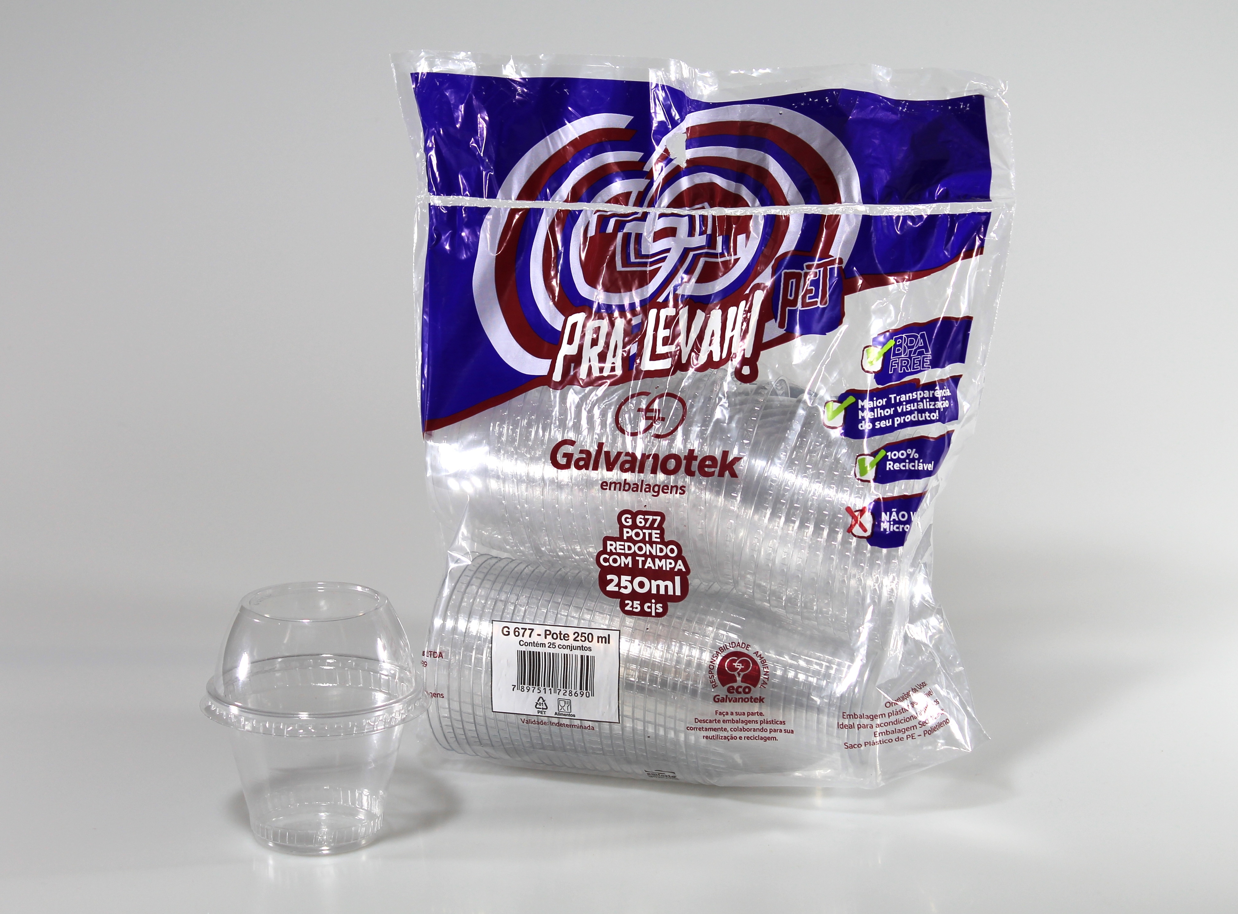 Jar with Lid packaged x 25 units BOX 300 units