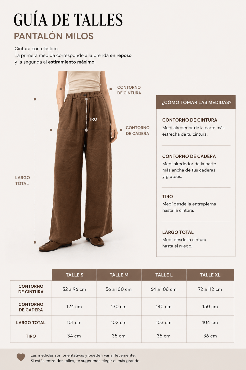 Guía de talles de