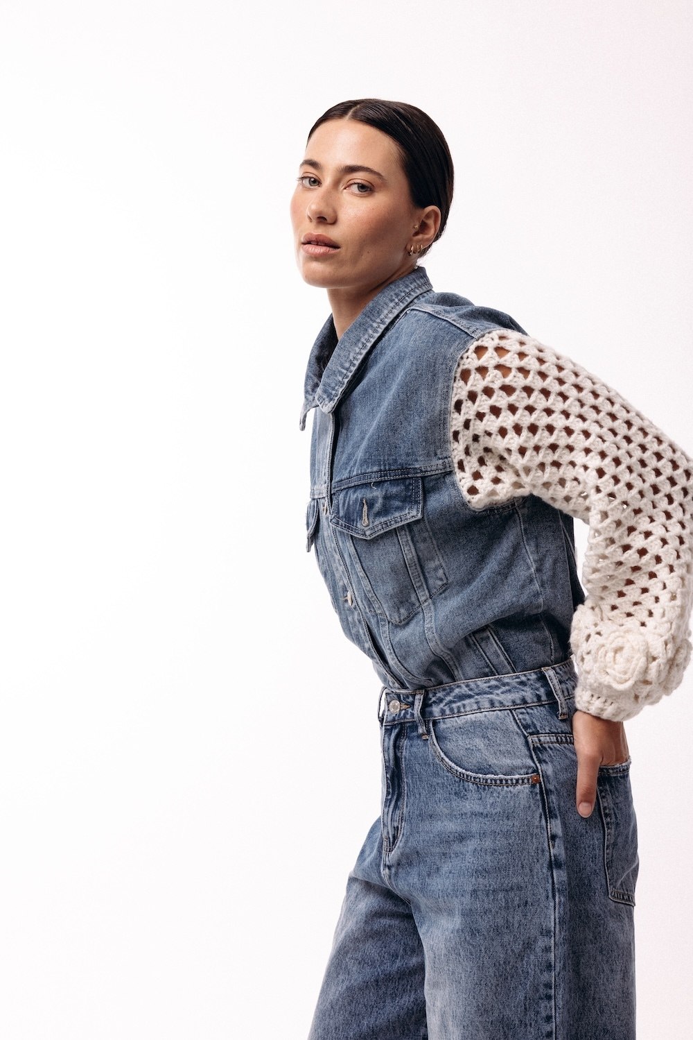 CAMPERA JEAN ROSE