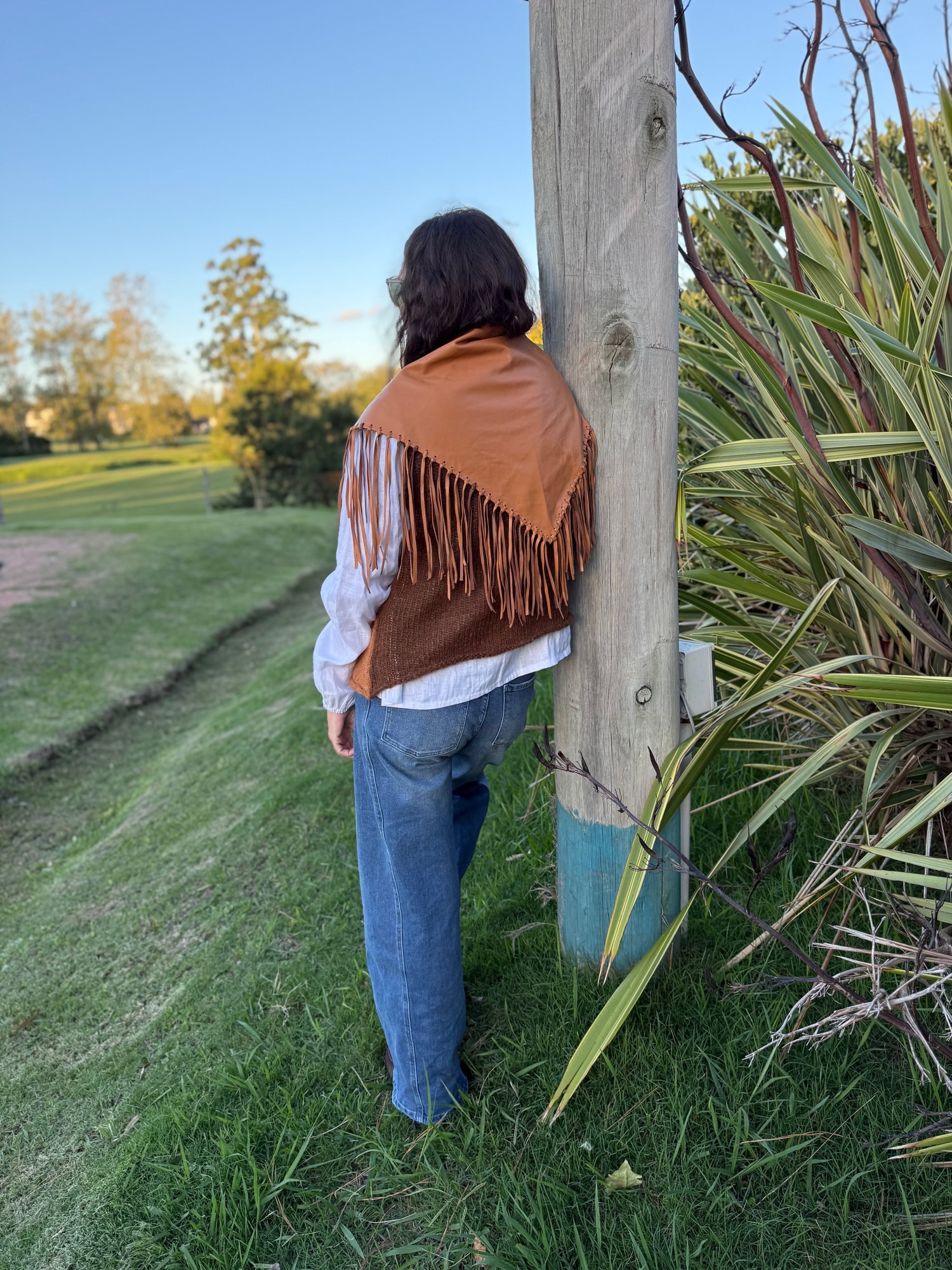 Leather Ruana