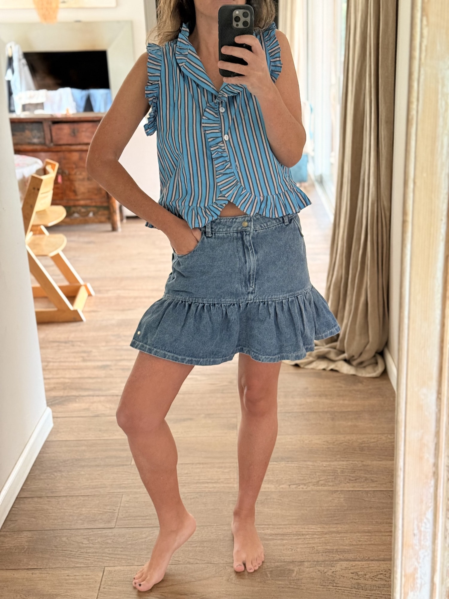 Pollera Jean skirt