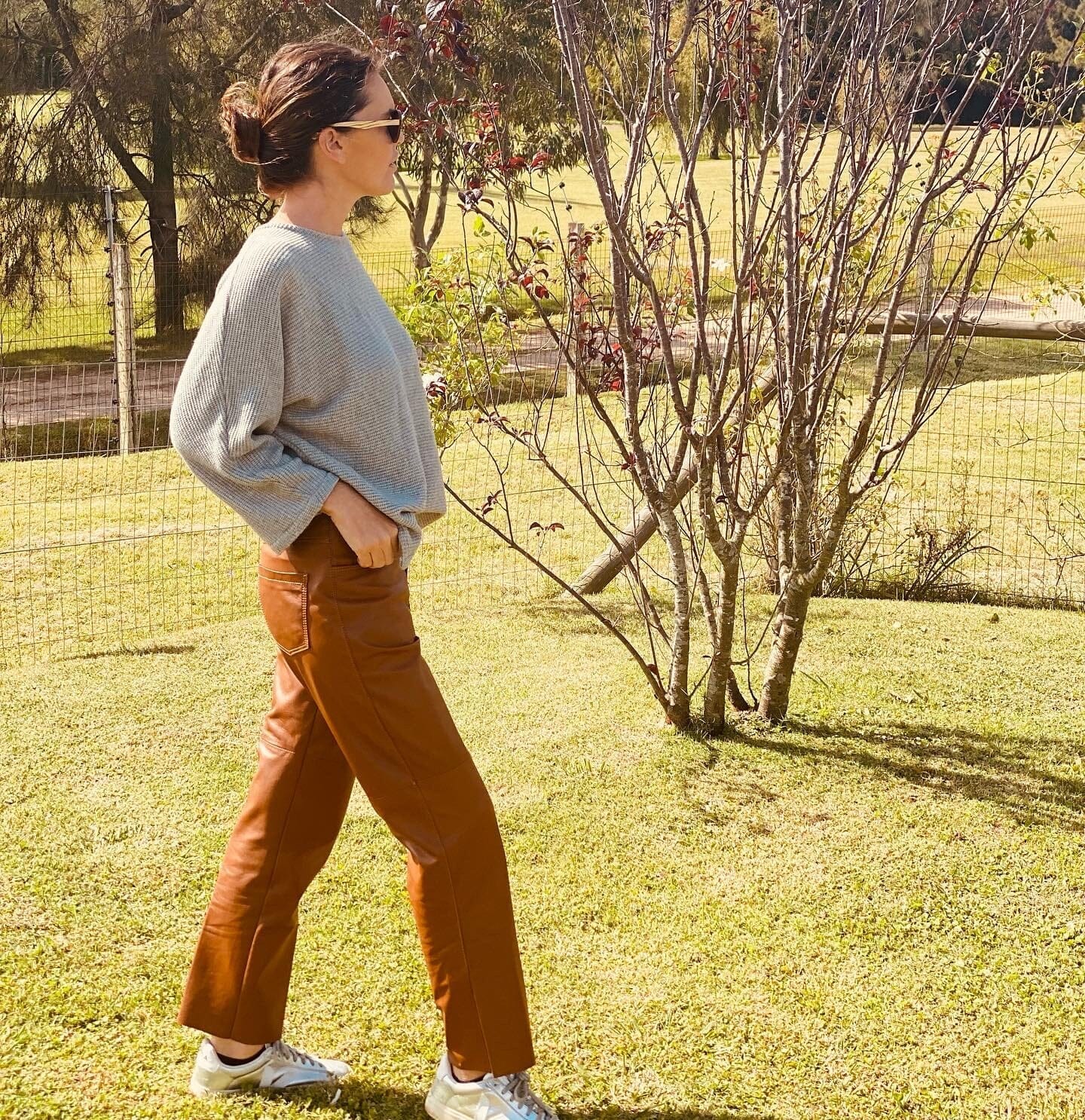 Slouchy Leather Pant - Suela