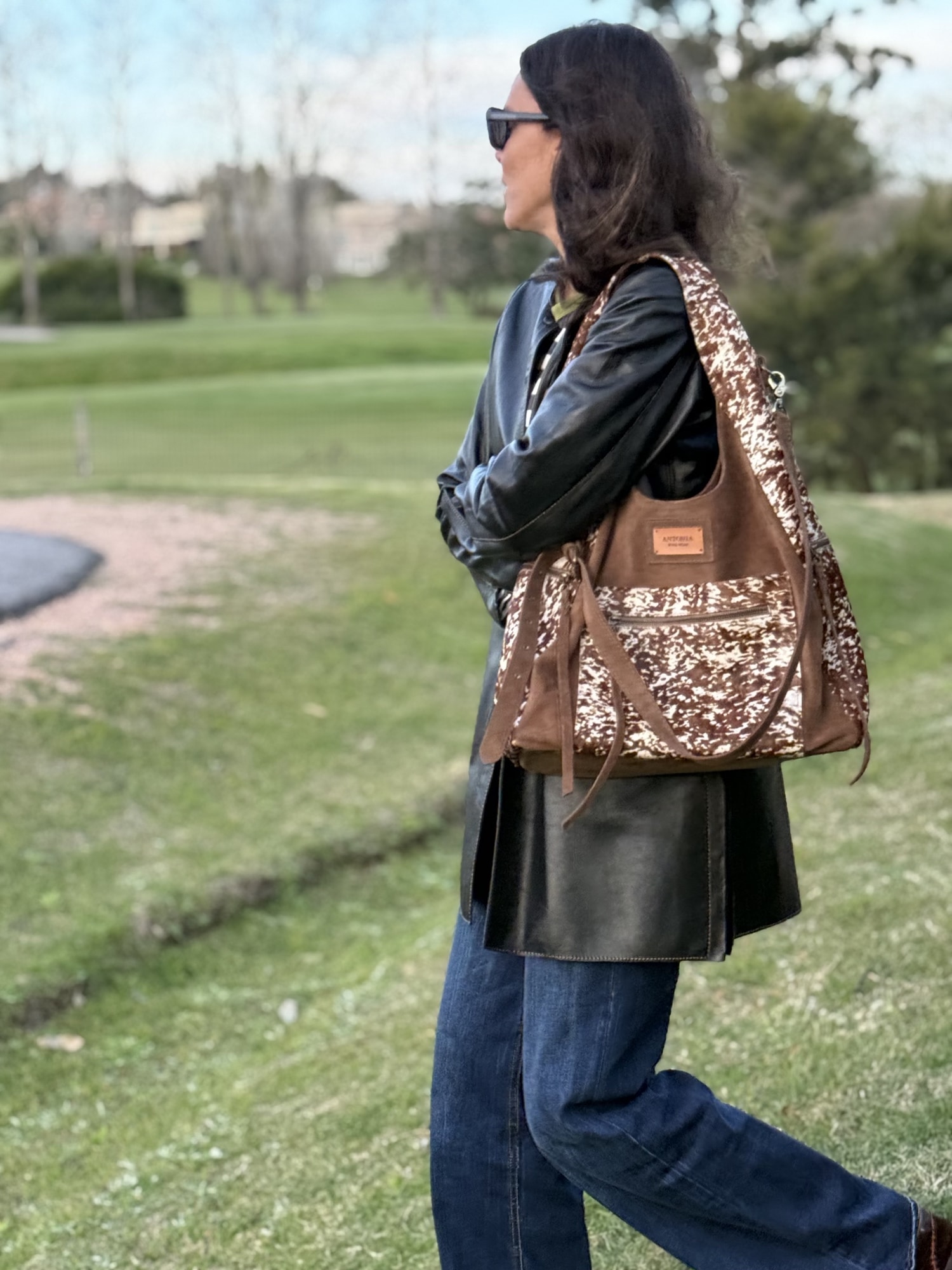 Cartera Lamb leather bag