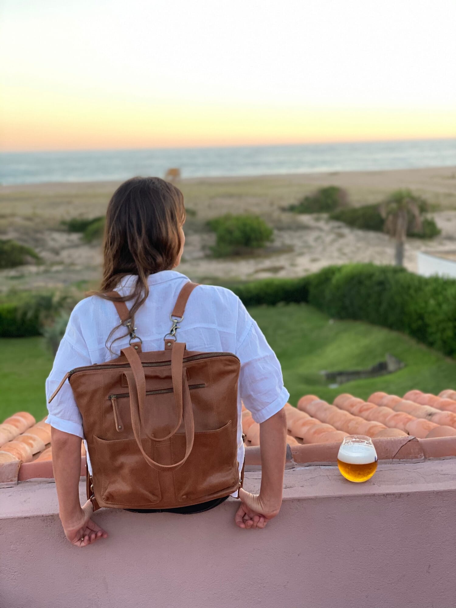 Leather Convertible Backpack