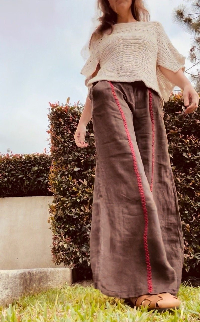 Pantalon 100% lino relax