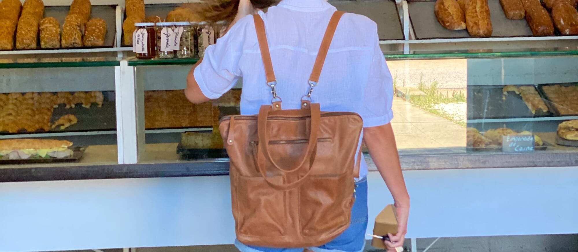Leather Convertible Backpack