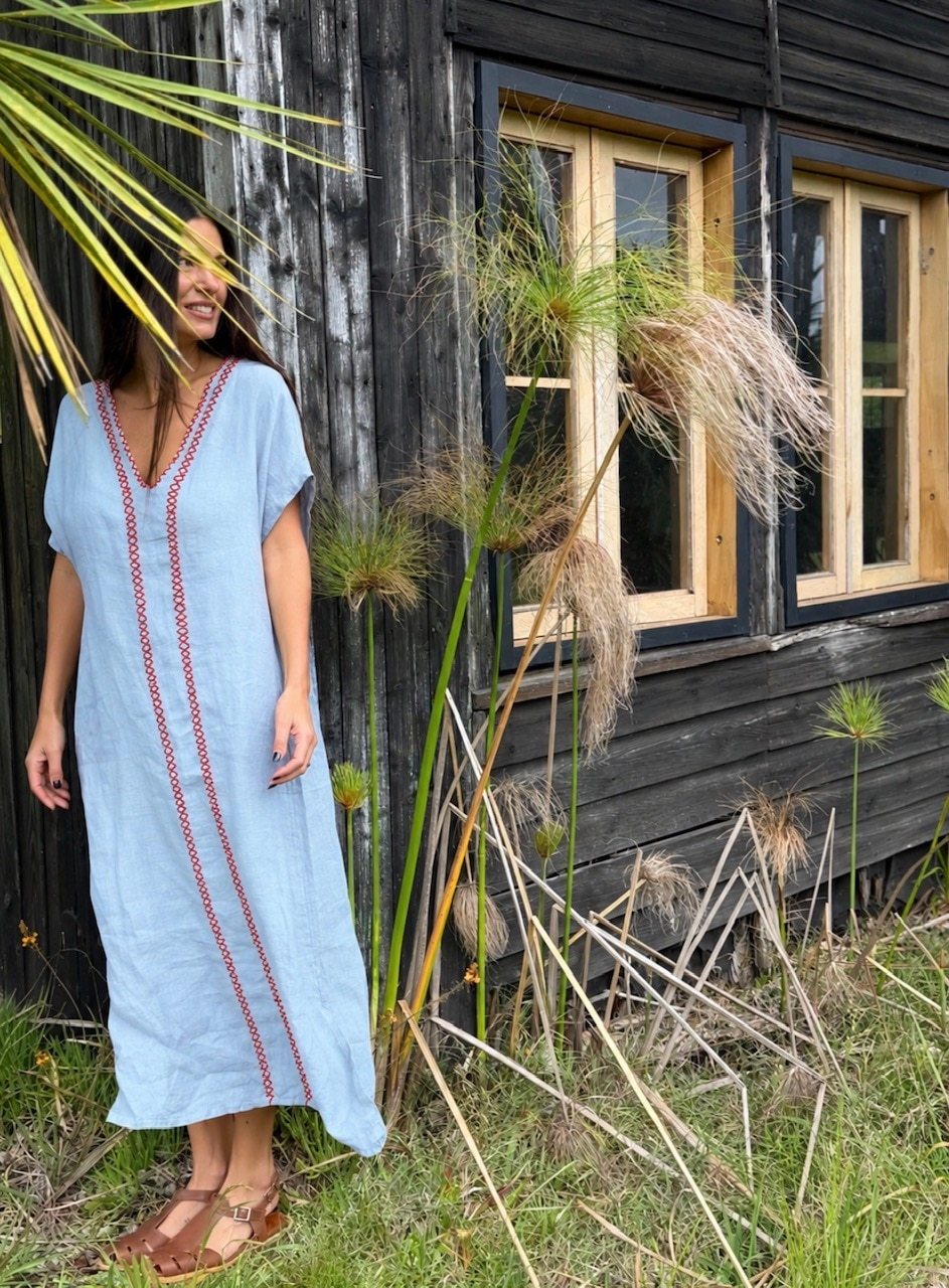 Vestido 100 % lino praga