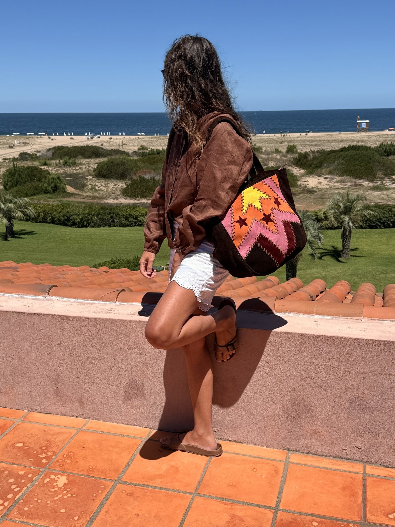 Cartera CROWN leather bag