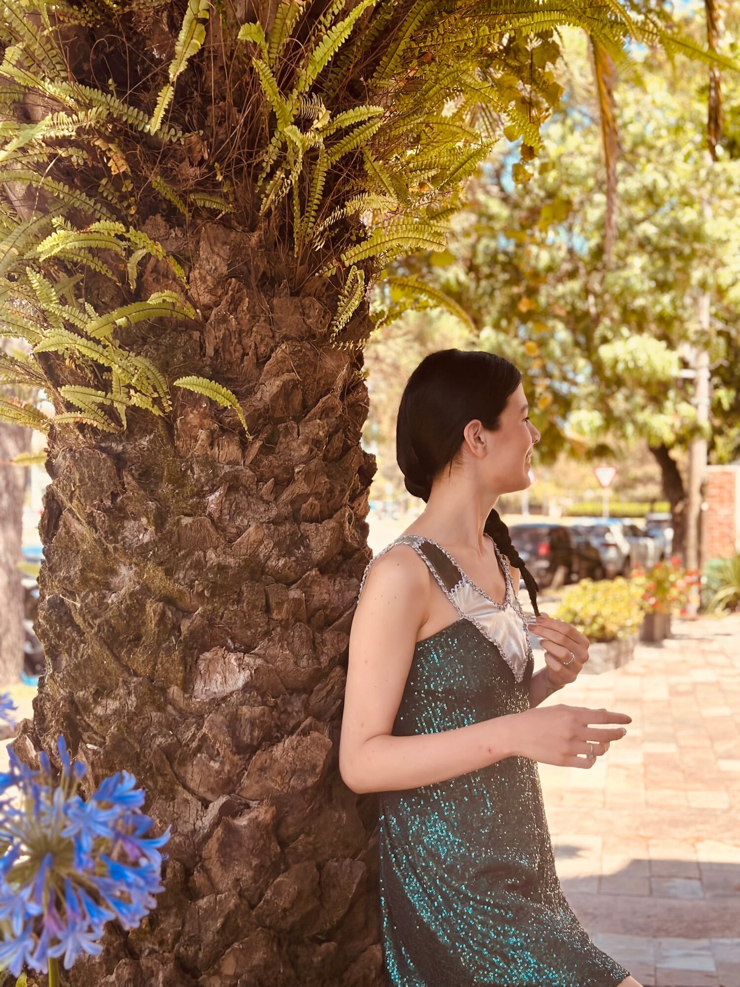 Green night dress