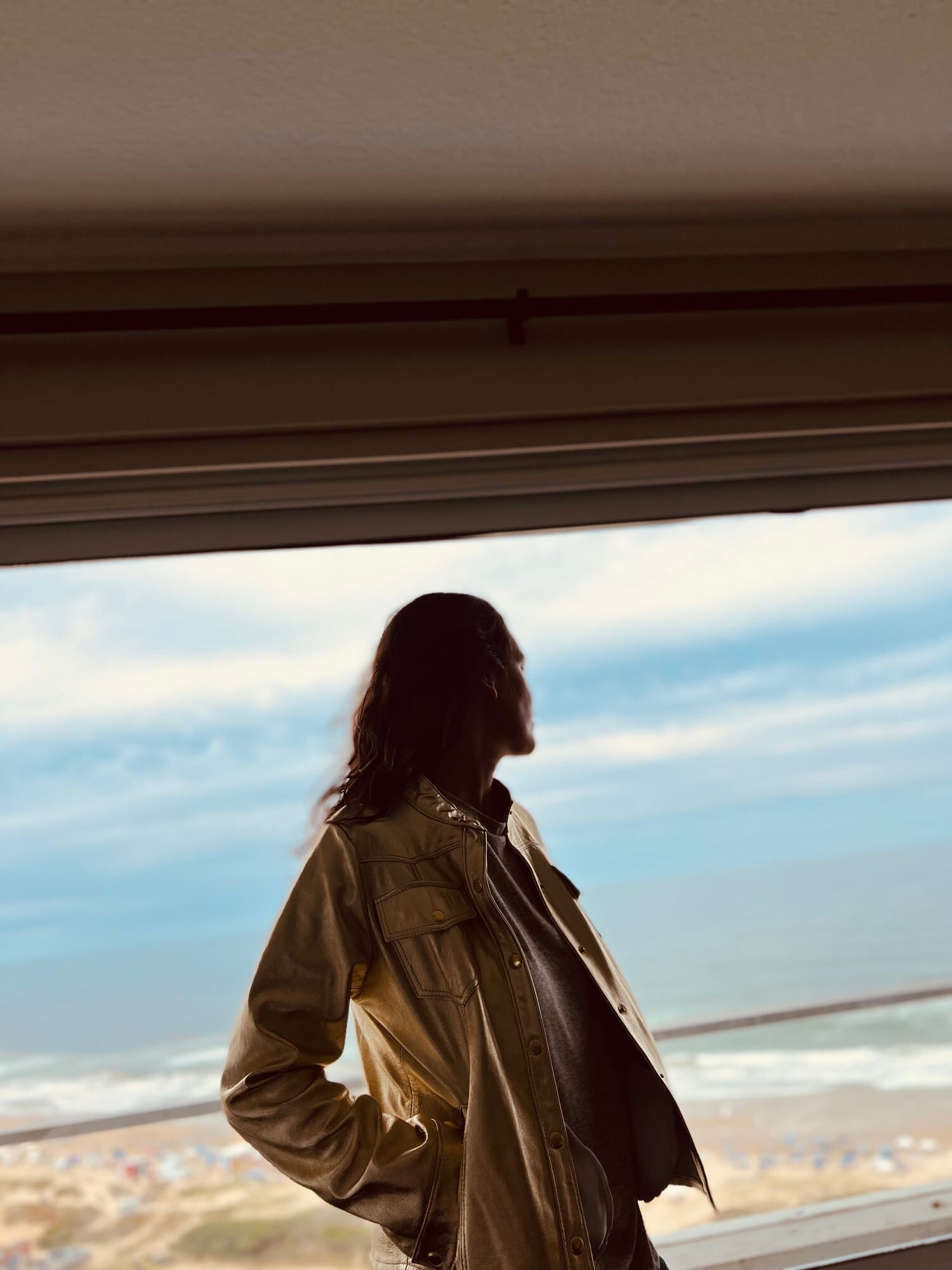 Leather MOTO JACKET - Gold