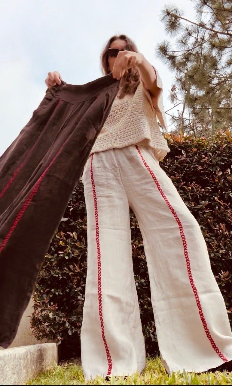 Pantalon 100% lino relax