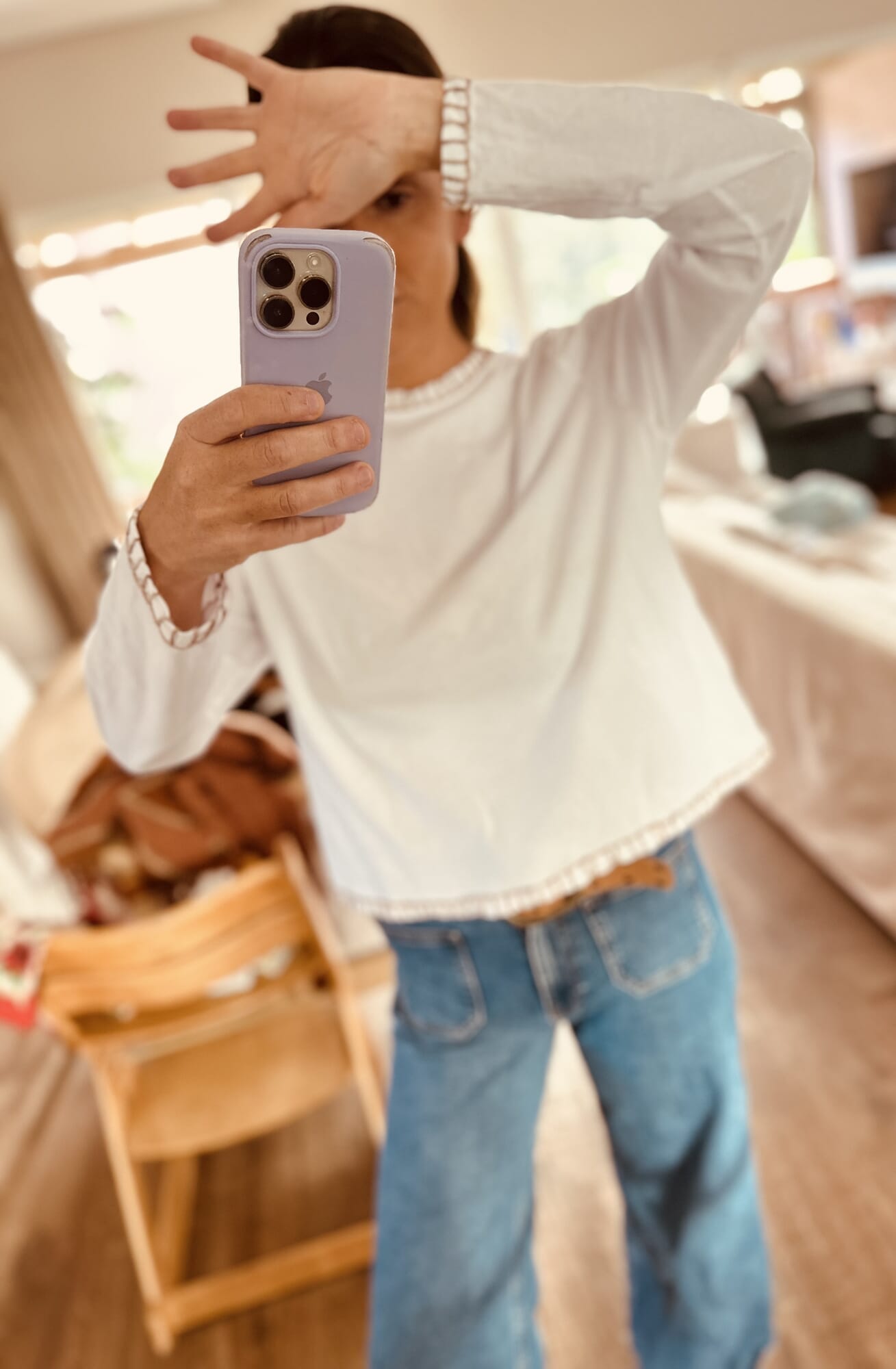 Remera algodón Bordada