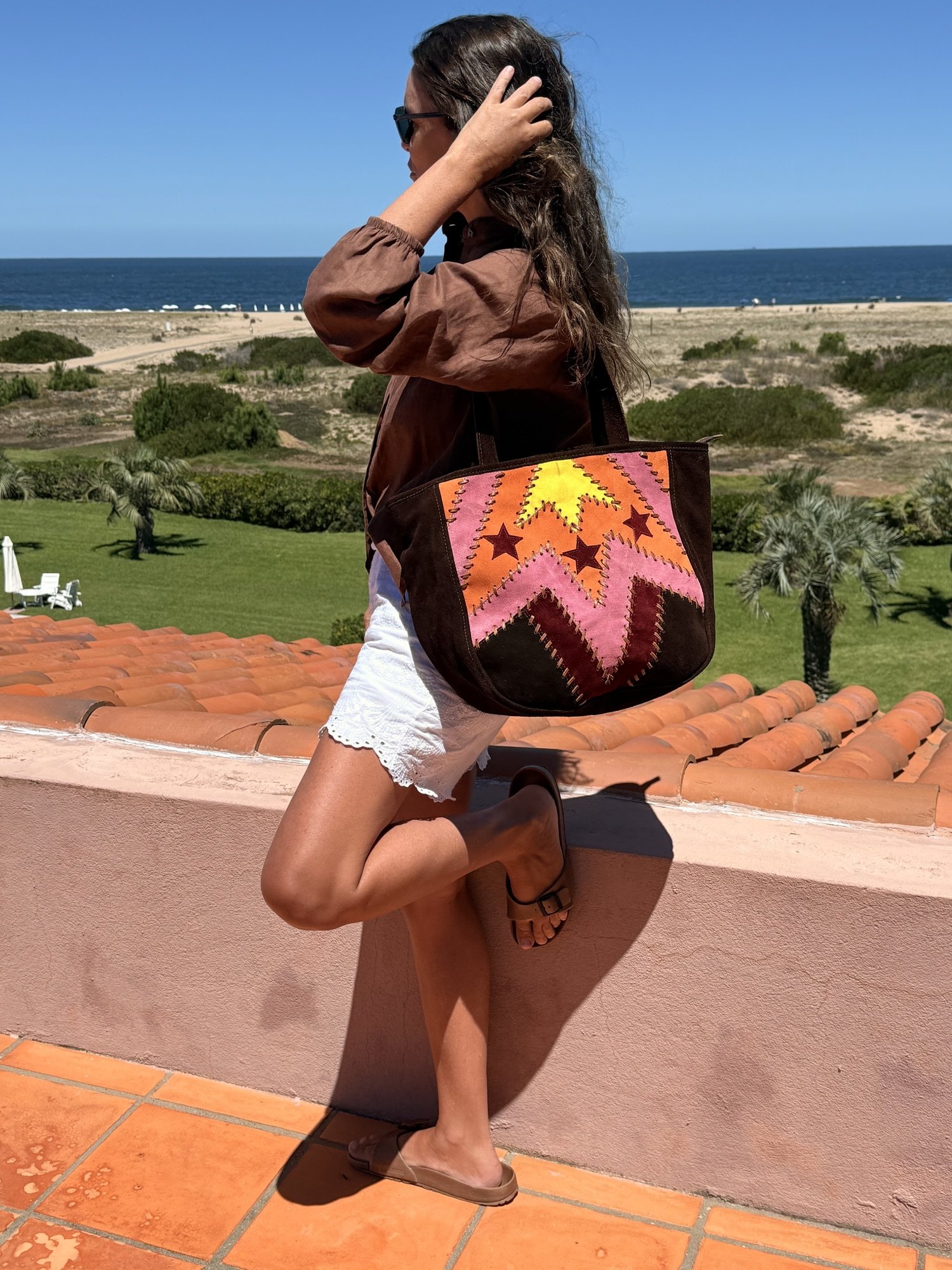 Cartera CROWN leather bag
