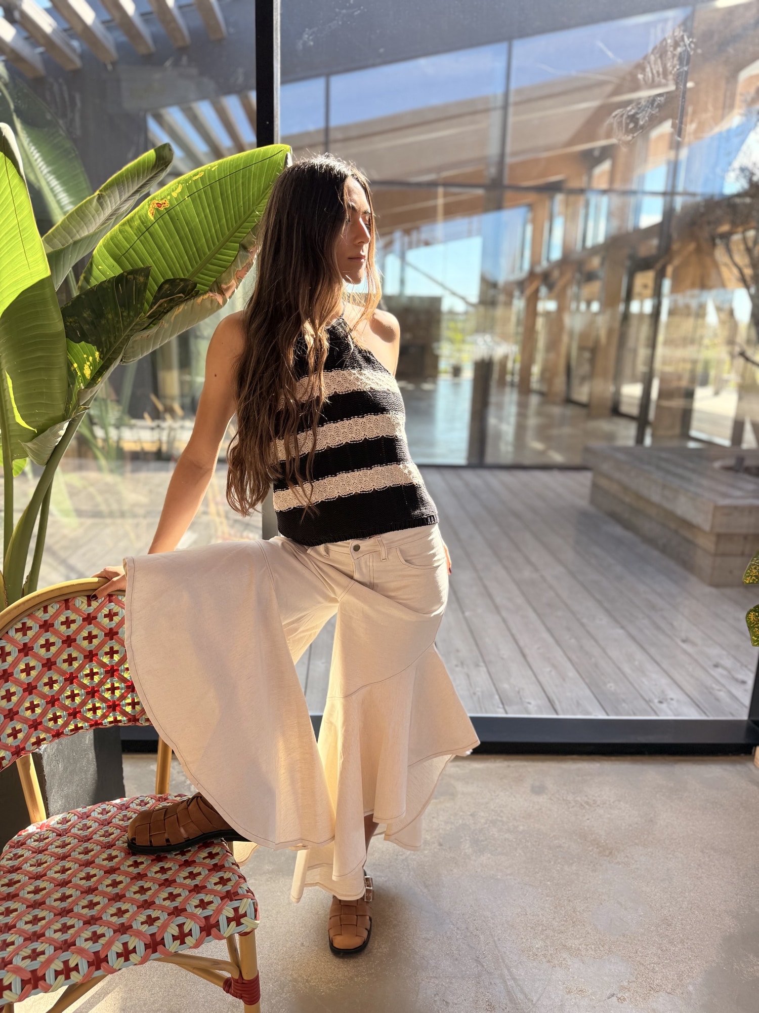 Musculosa tejida Zebra