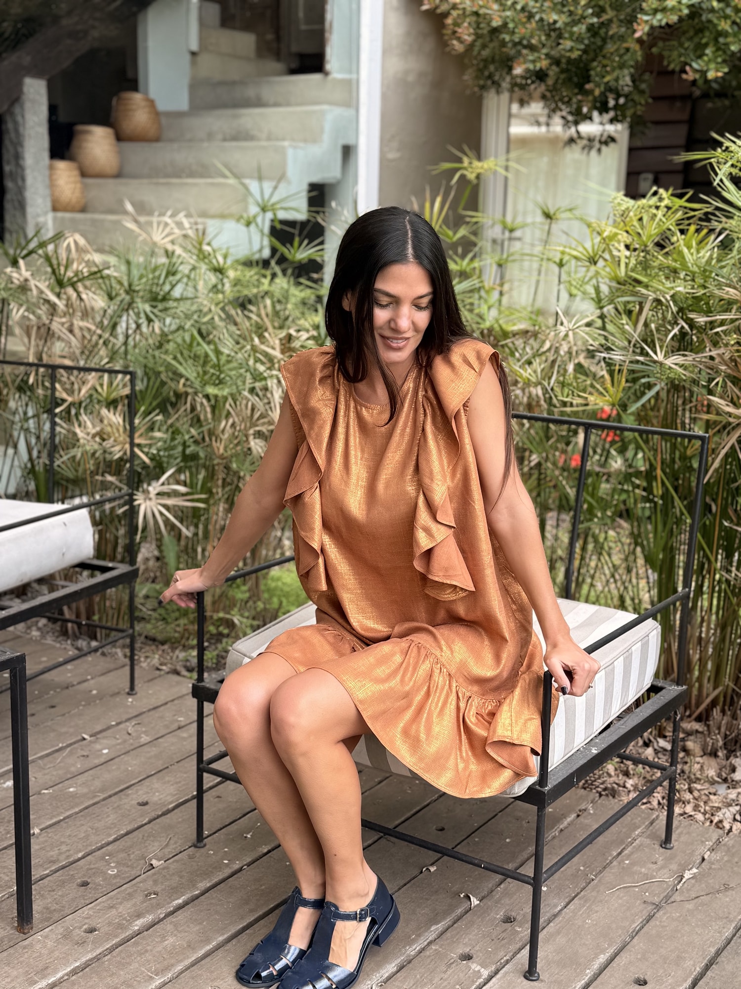 New Years dress - Metallic linen