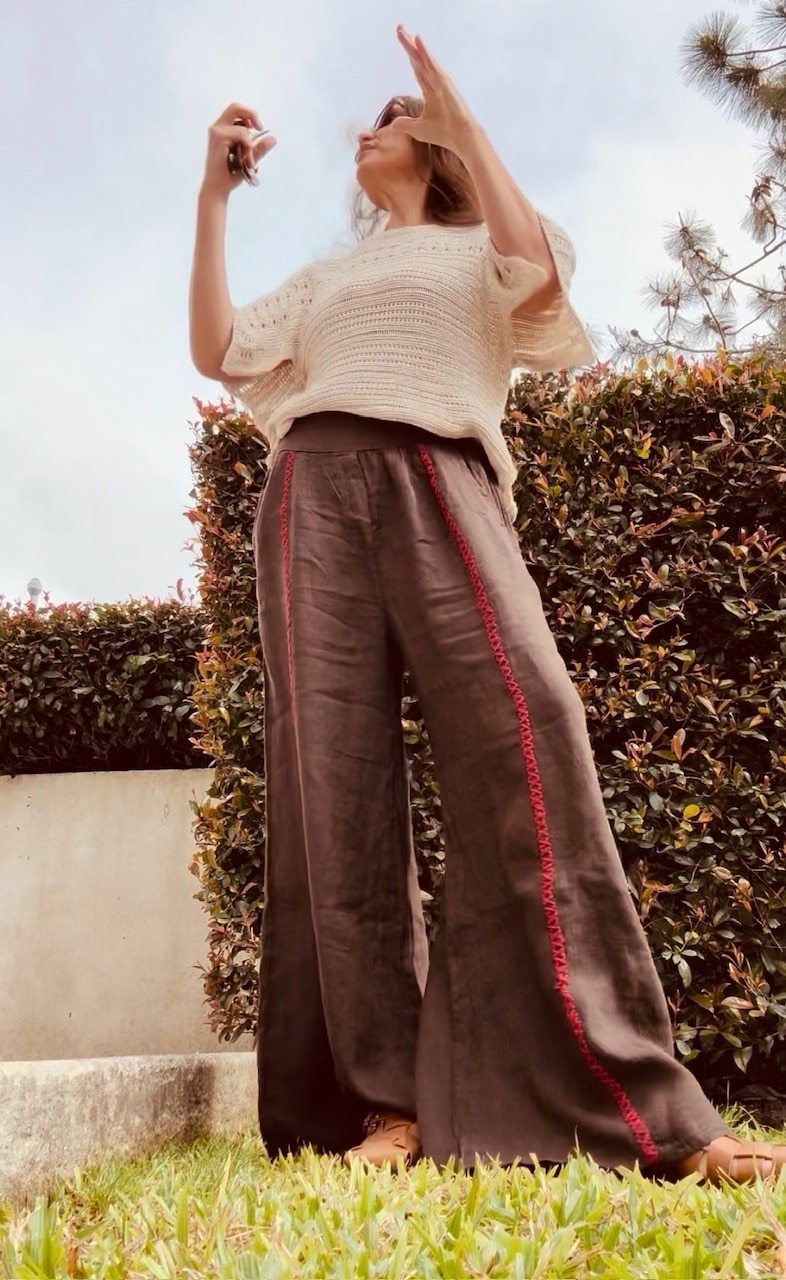 Pantalon 100% lino relax