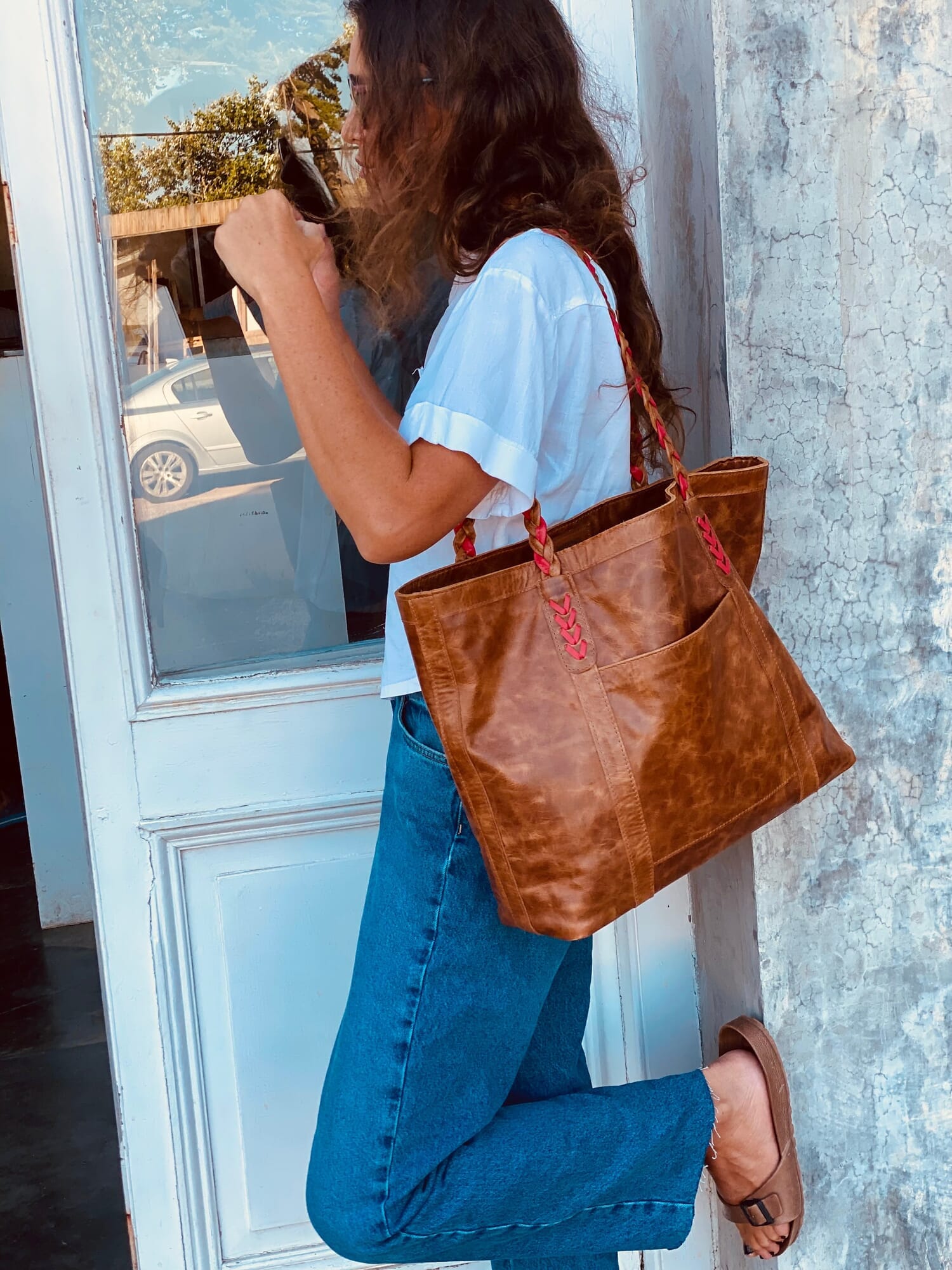 Bolso leather BAG chocolate