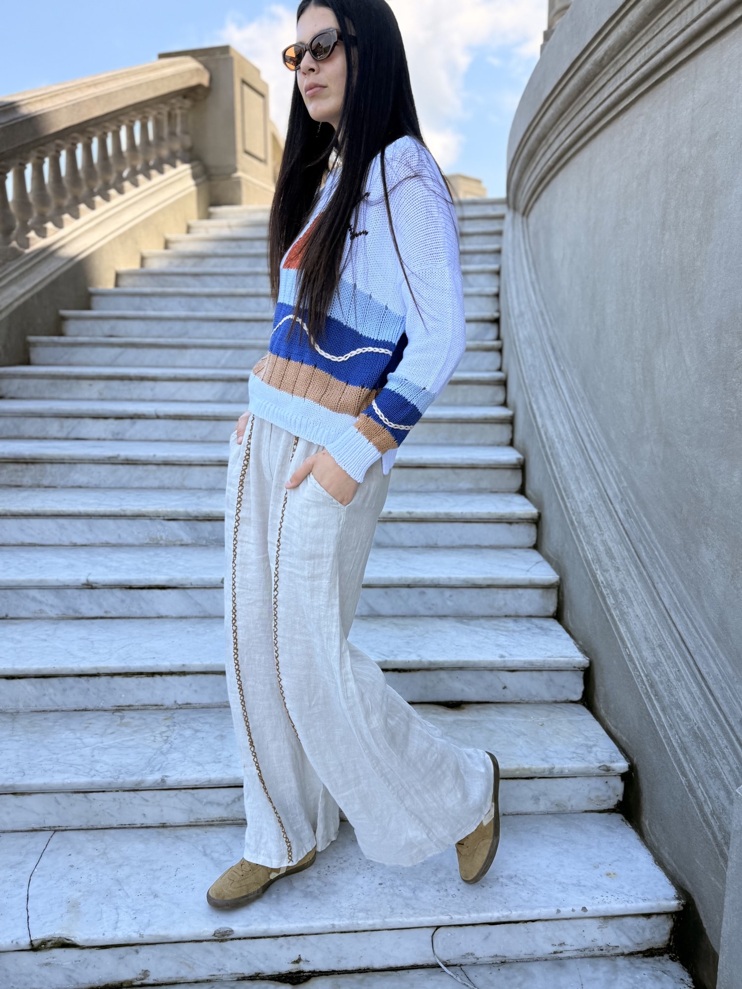 Pantalon 100% lino relax