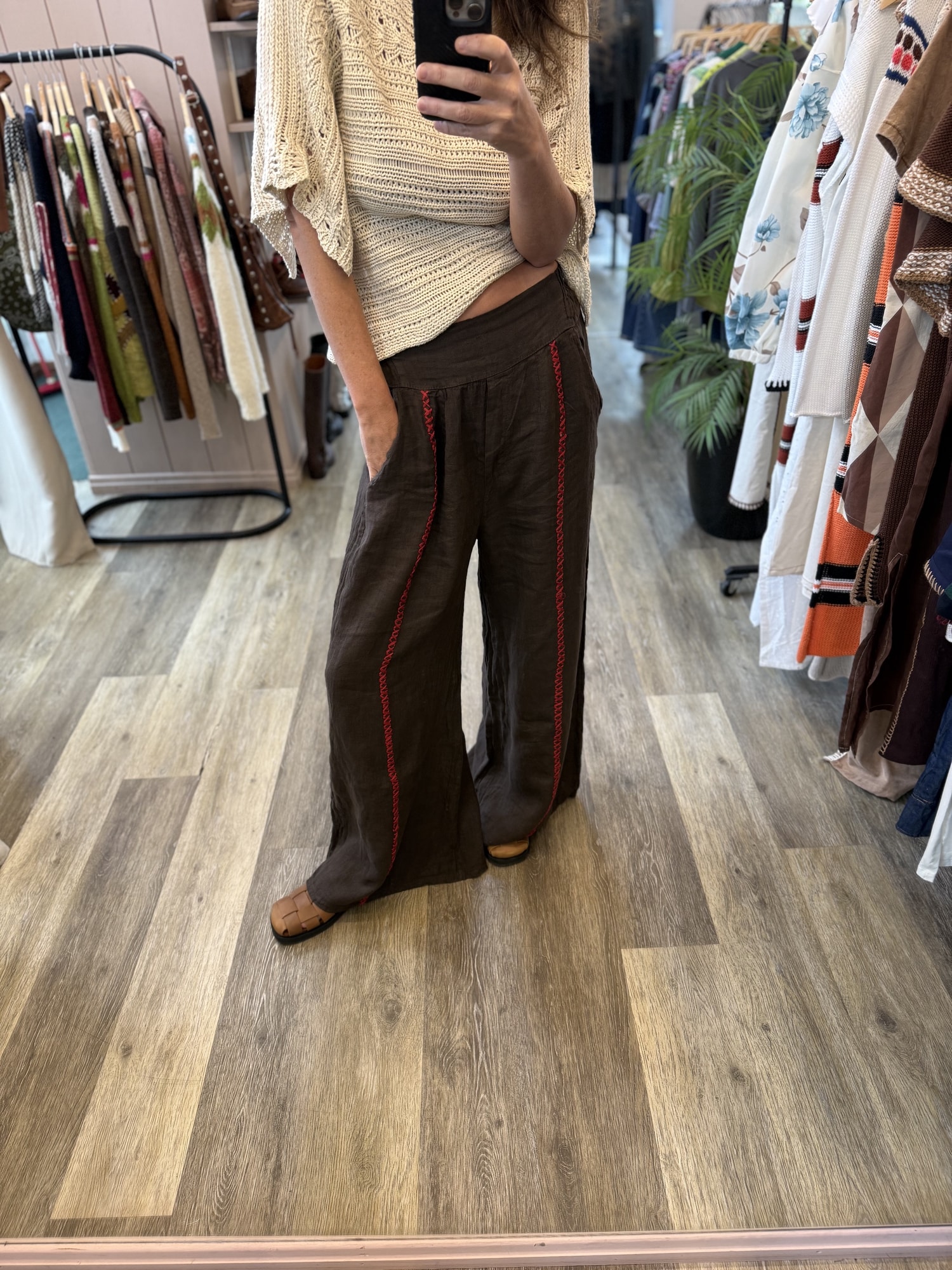 Pantalon 100% lino relax