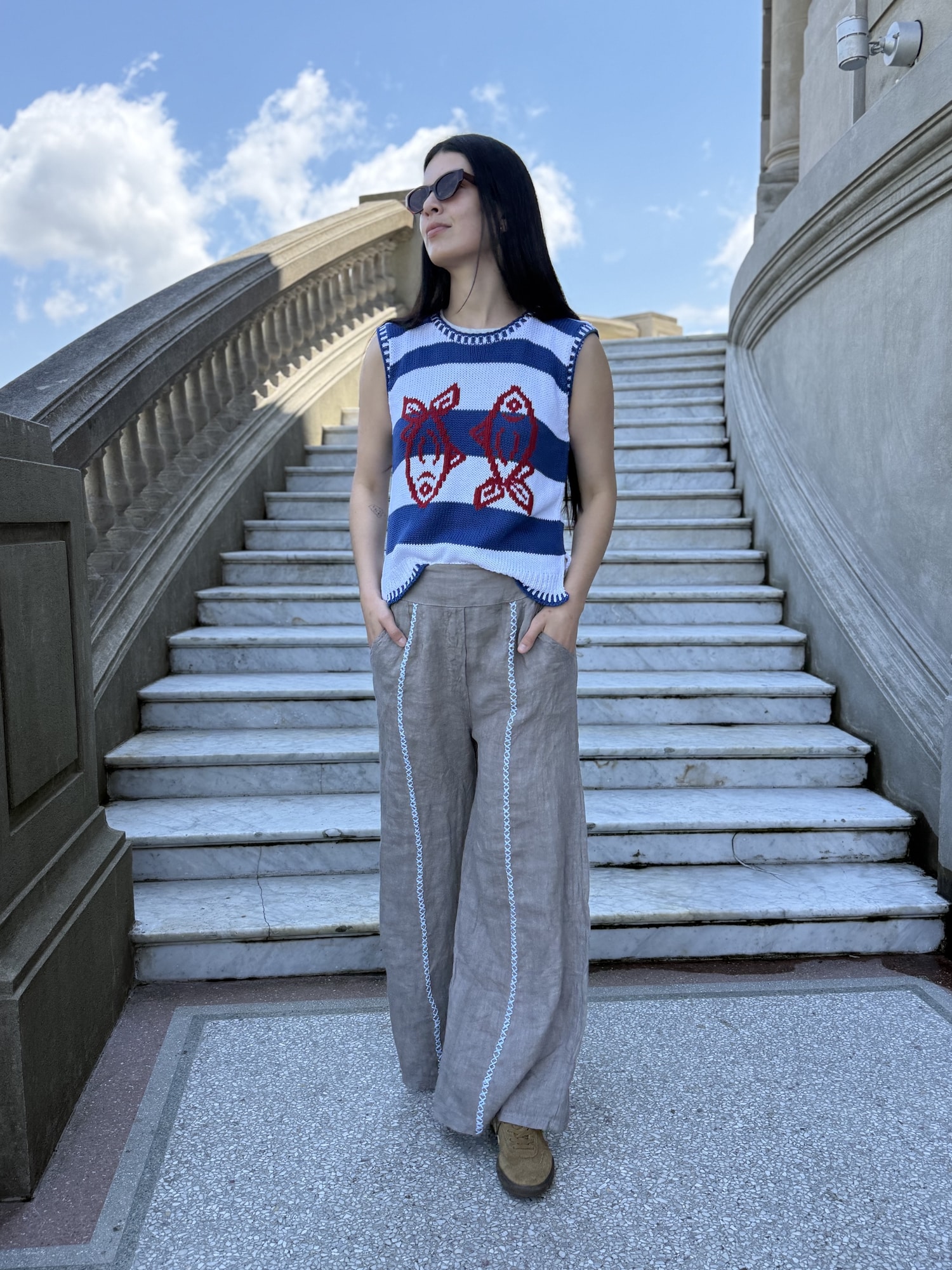 Pantalon 100% lino relax