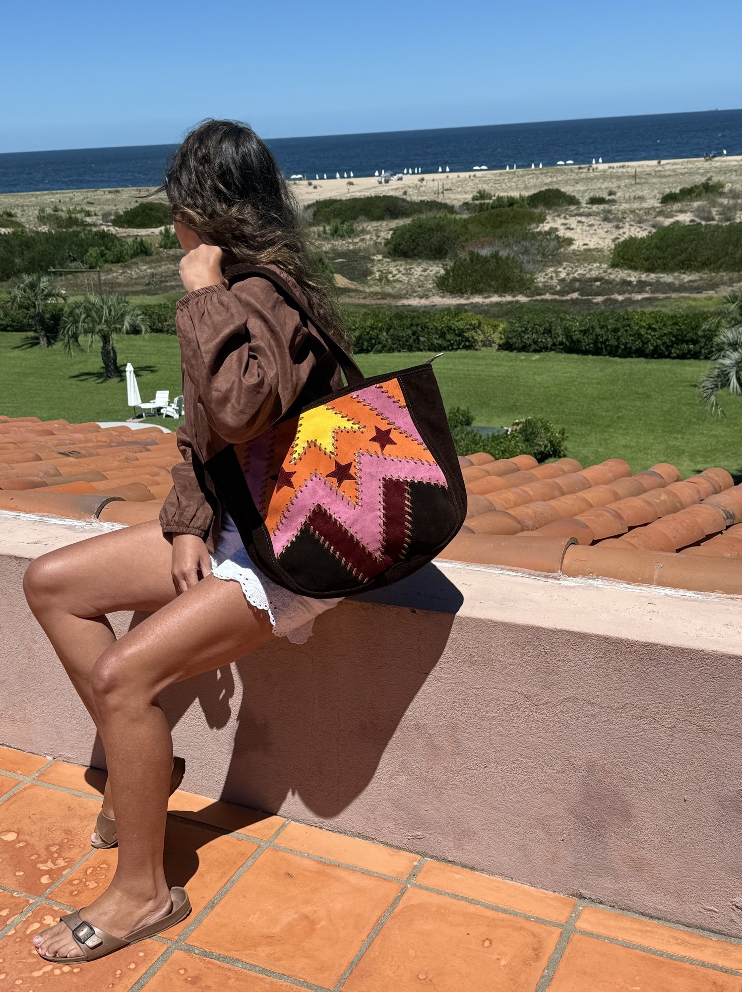 Cartera CROWN leather bag