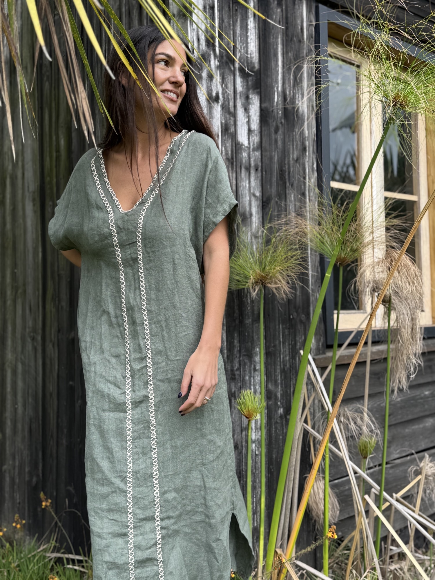 Vestido 100 % lino praga