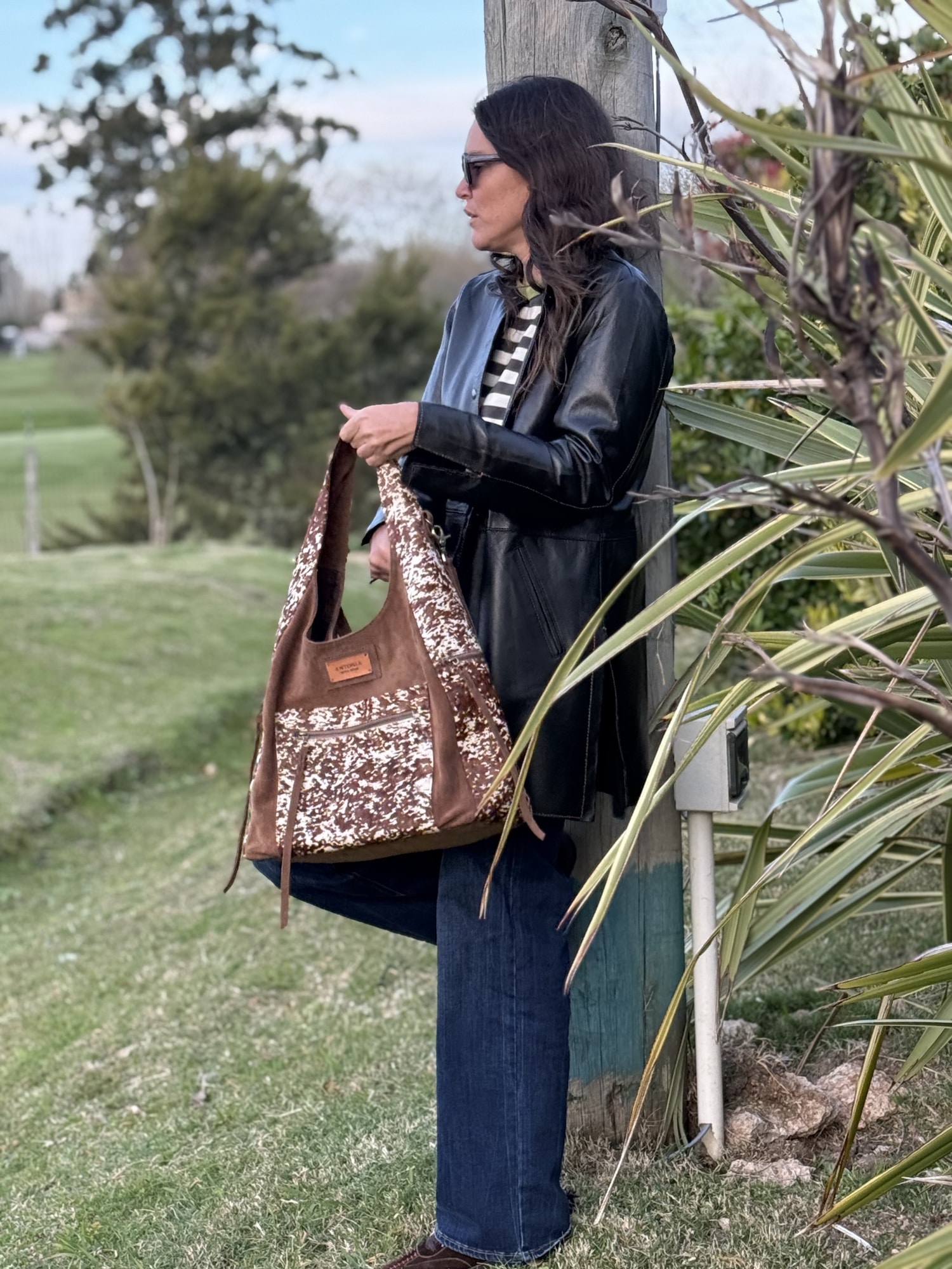 Cartera Lamb leather bag