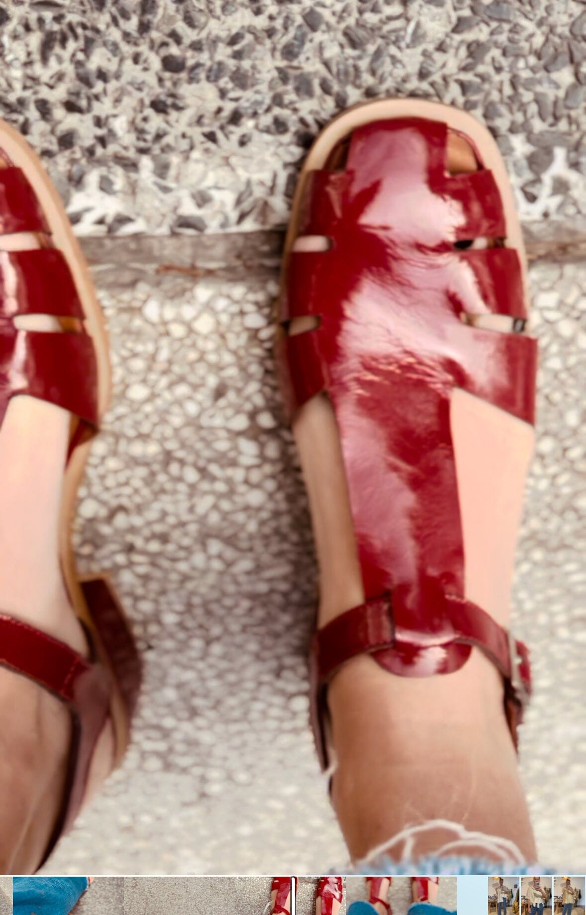 Sandalia Fisher Sandal Alta Burgundy