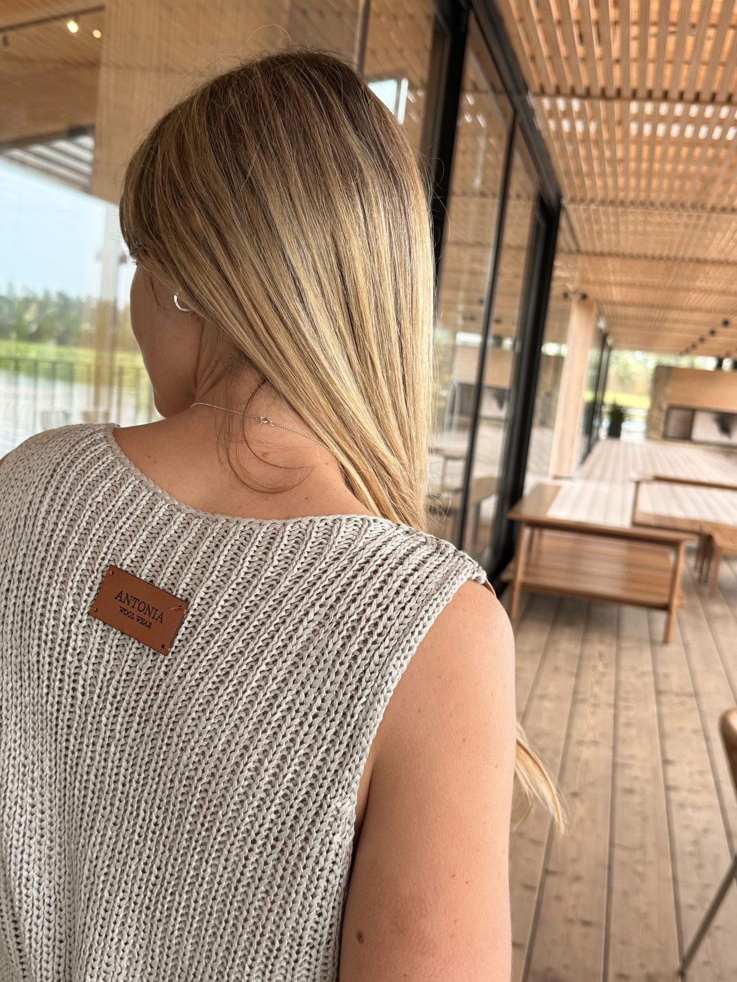Chaleco leather & crochet