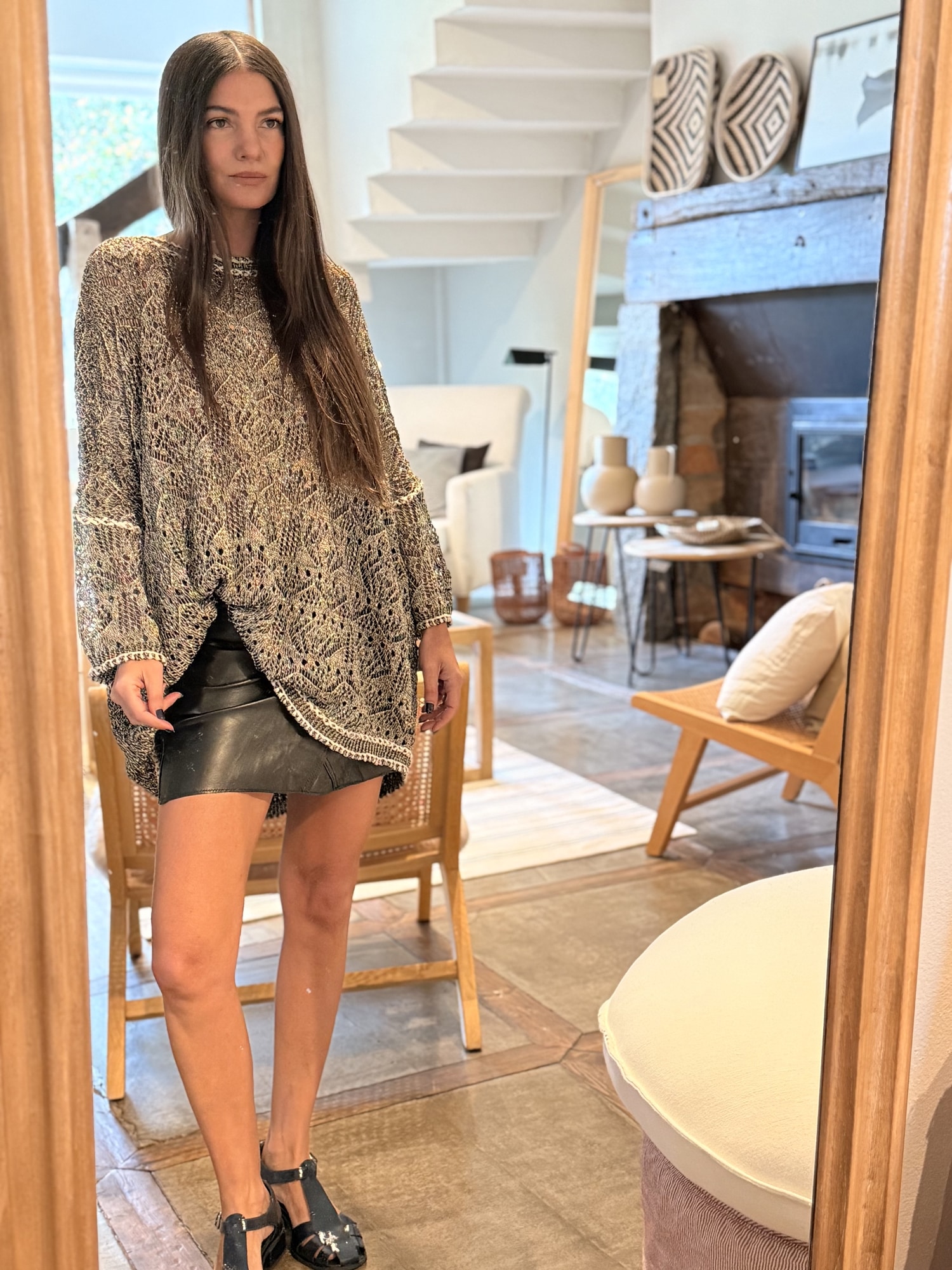 Buzo Sweater dress metallic lurex