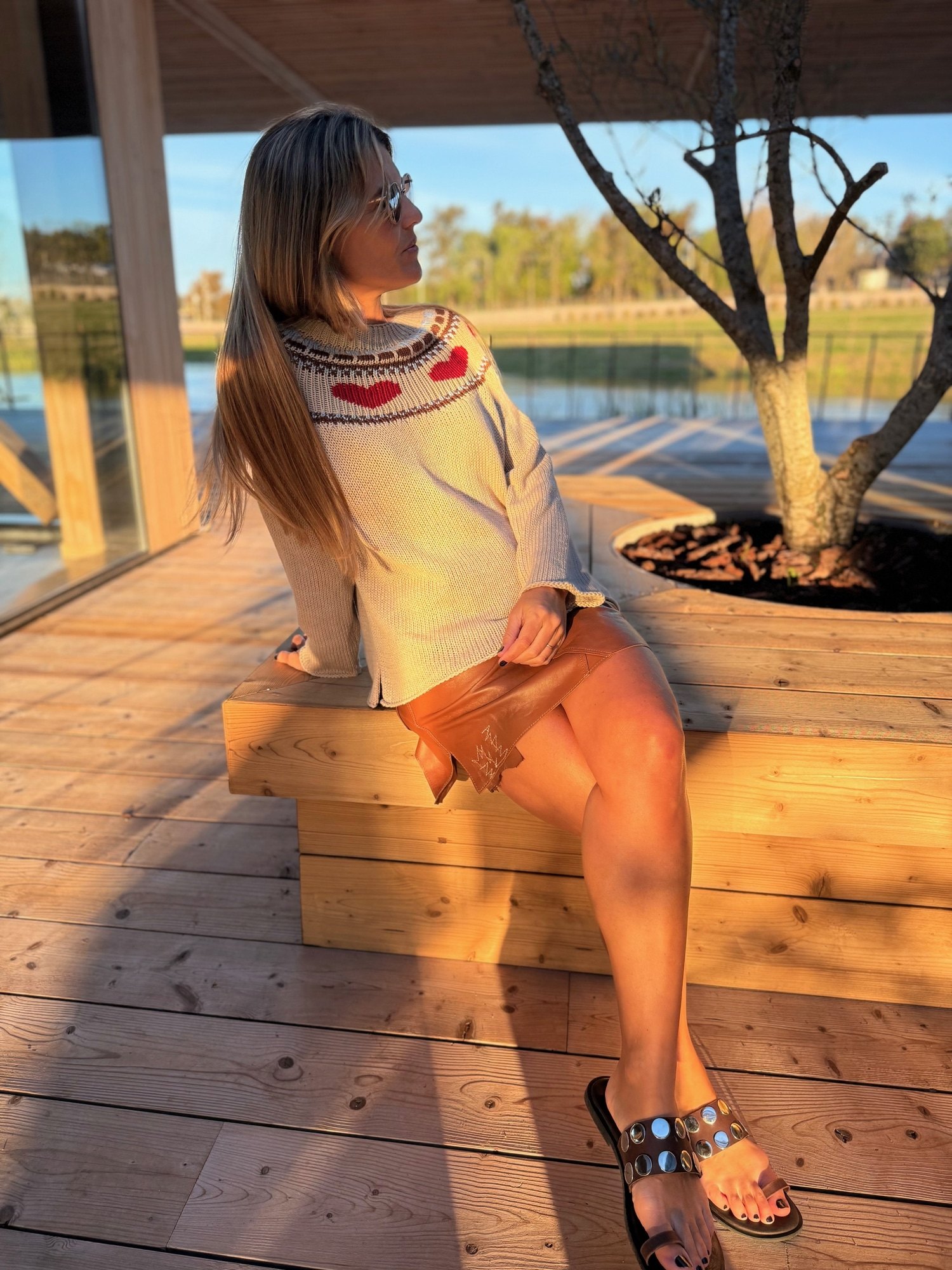 Falda Leather Skirt