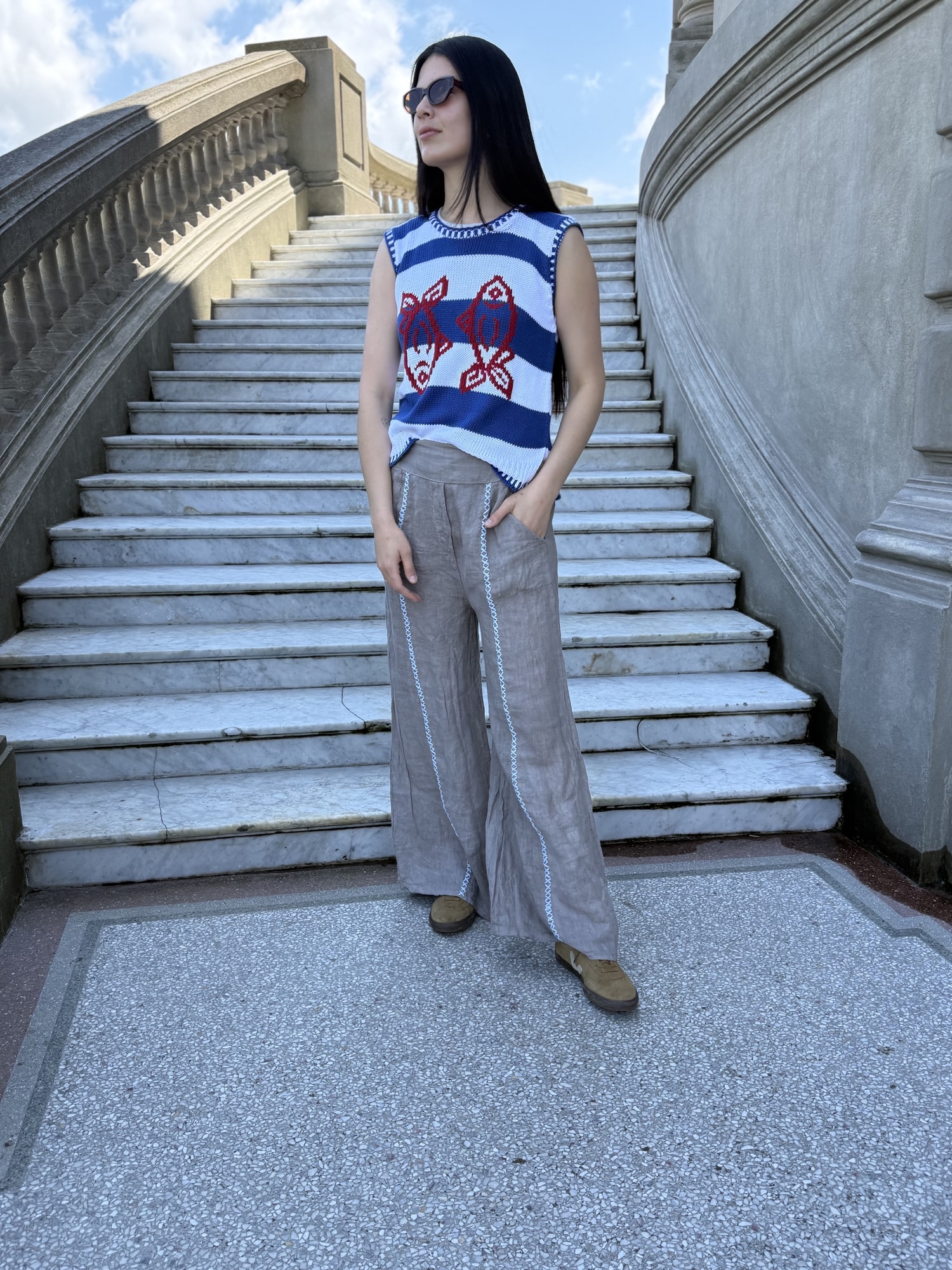 Pantalon 100% lino relax