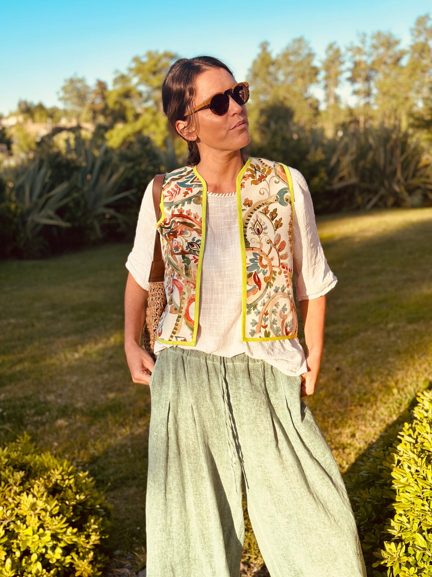 Chaleco boho chic estampado